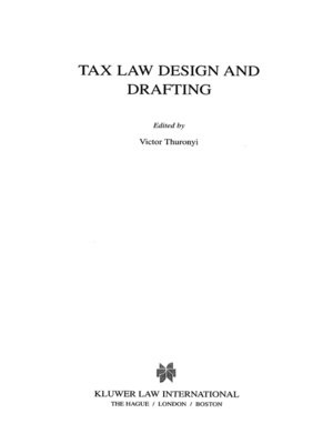 cover image of Tax Law Design and Drafting